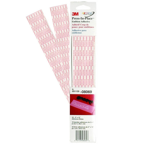 3M 08069 Press-In-Place Emblem Adhesive, 2 inch strips