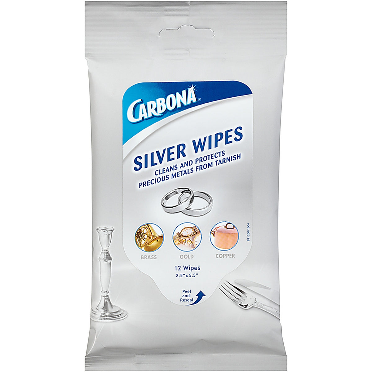 Carbona - 345 - No Scent Metal Polish 12 Wipes Wipes
