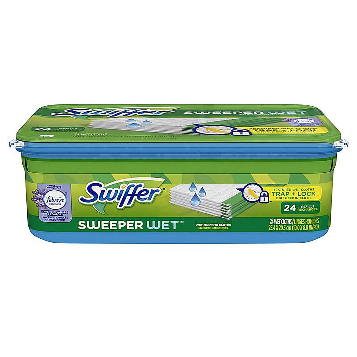 Swiffer 3700015846 8 in. W x 10 in. L Wet Cloth Mop Pad 24/Pack