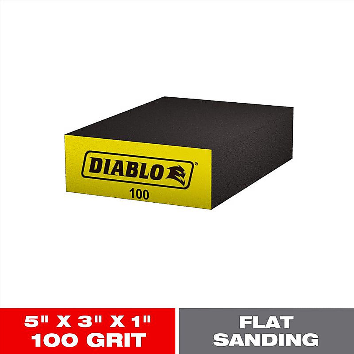 Diablo DFBLBLOFIN01G 5 in. L X 3 in. W X 1 in. T 100 Grit Fine Flat Surface Sanding Sponge