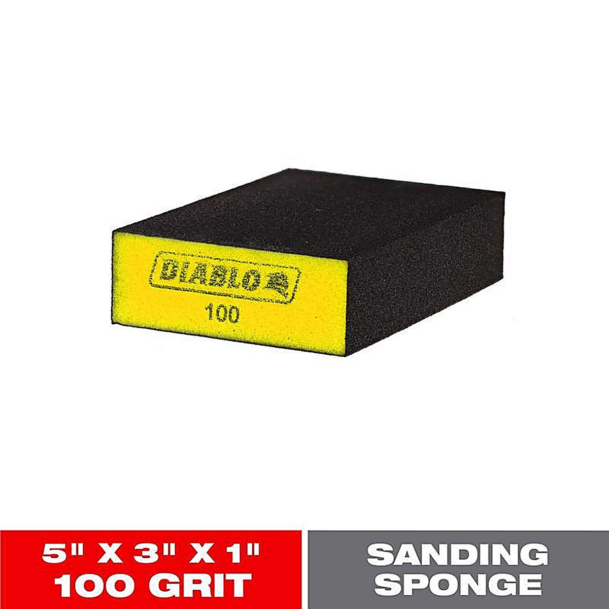 Diablo DFBLBLOFIN04G 5 in. L X 3 in. W X 1 in. T 100 Grit Fine Flat Surface Sanding Sponge