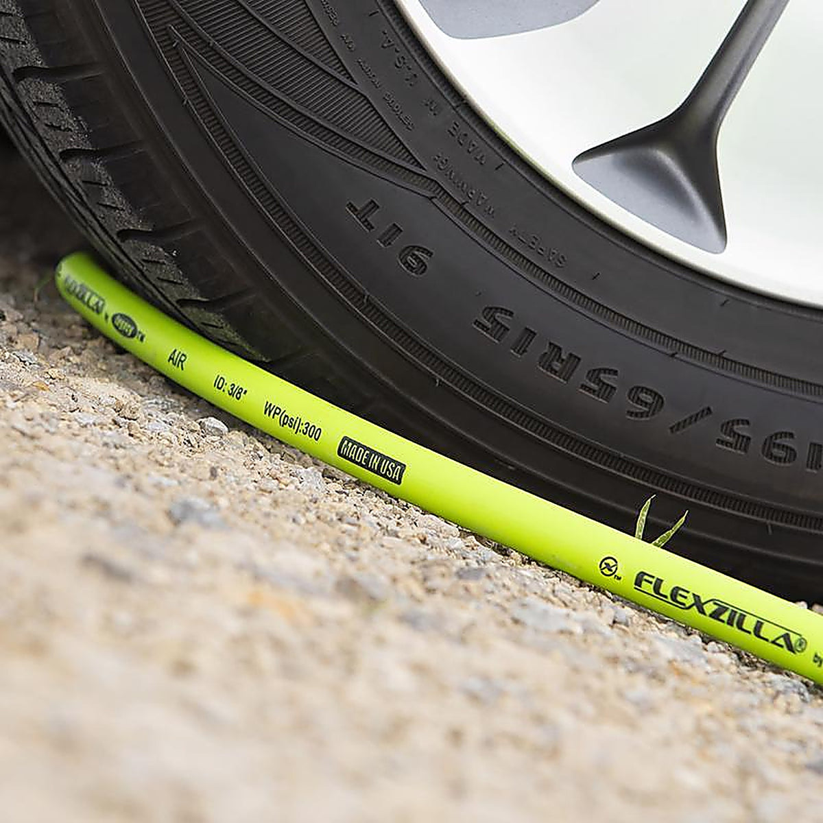 Flexzilla HFZ1450YW2 50 ft. L x 1/4 in. Dia. Hybrid Polymer Air Hose 300 psi Zilla Green