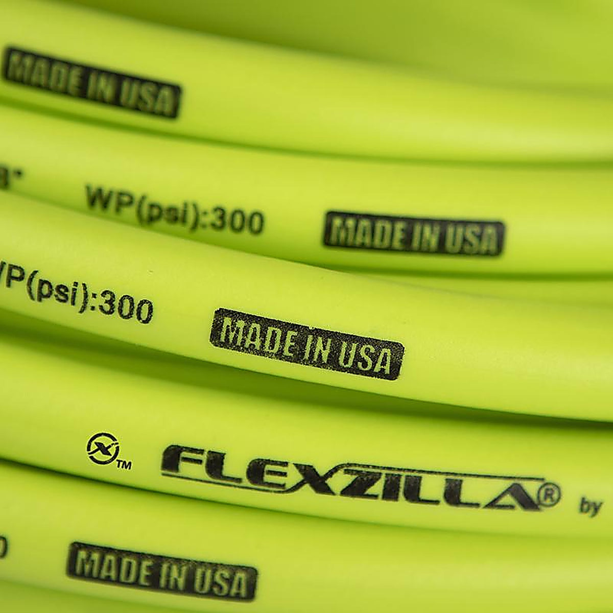 Flexzilla HFZ1450YW2 50 ft. L x 1/4 in. Dia. Hybrid Polymer Air Hose 300 psi Zilla Green