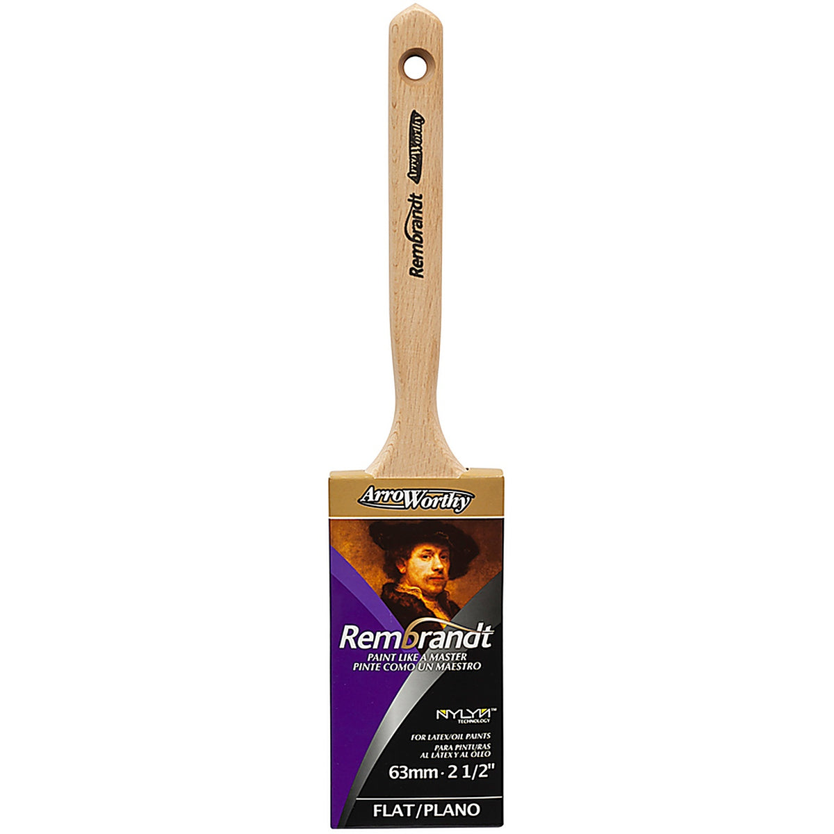Arroworthy 6410-21/2 Rembrandt 2-1/2 in. W Medium Stiff Flat Paint Brush