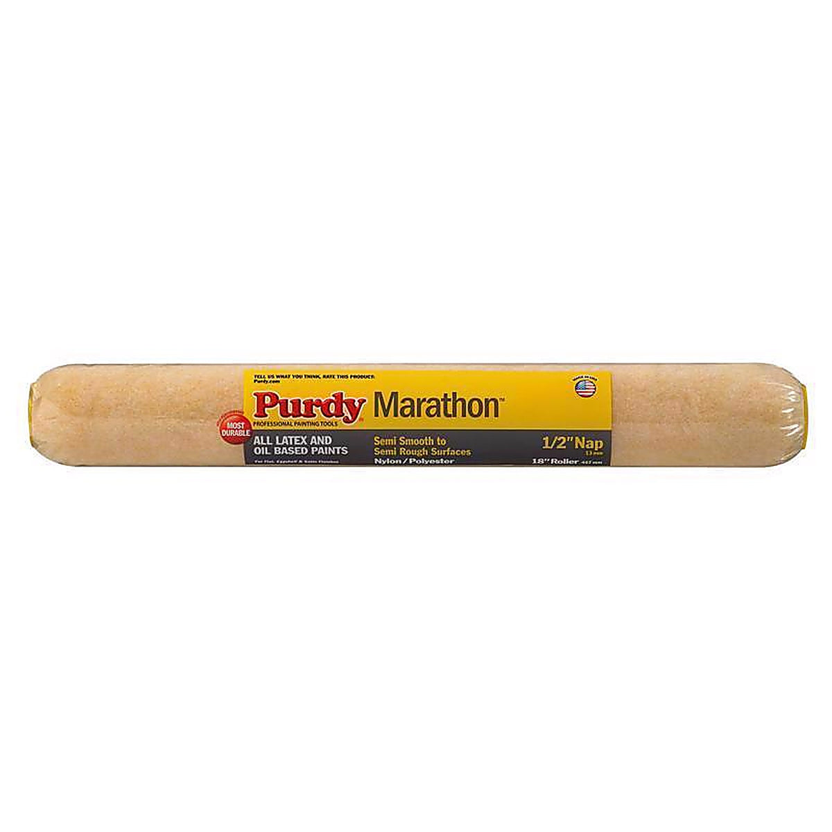 Purdy 14H602183 Marathon Nylon/Polyester 18 in. W X 1/2 in. S Paint Roller Cover 1 pk
