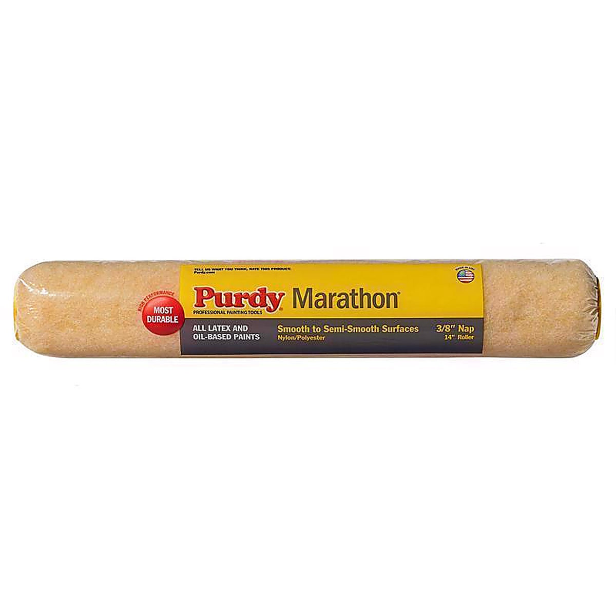 Purdy 144602142 Marathon Nylon/Polyester 14 in. W X 3/8 in. S Paint Roller Cover 1 pk