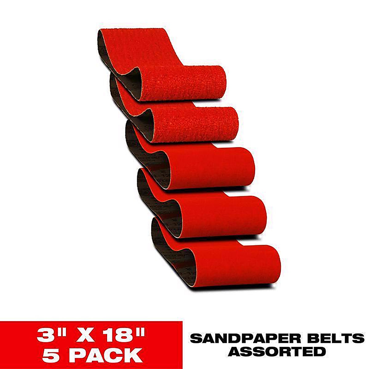 Diablo DCB318ASTS05G 18 in. L X 3 in. W Assorted Grit Zirconium Oxide Sanding Belt 5 pk