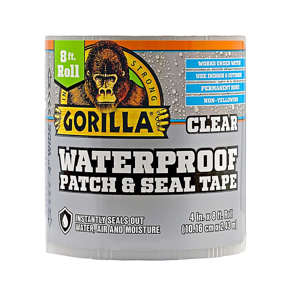 Gorilla 107261 4 in. W X 8 ft. L Clear Waterproof Repair Tape