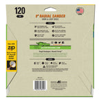 Gator 6442 9 in. CeraMax Grain Hook and Loop Drywall Sanding Disc 120 Grit Fine 5 pk
