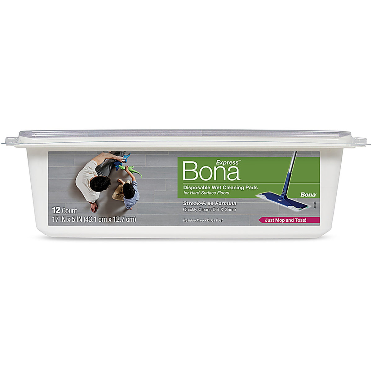 Bona AX0003576 Express Disposable Wet Cleaning Pads Pads 12 pk
