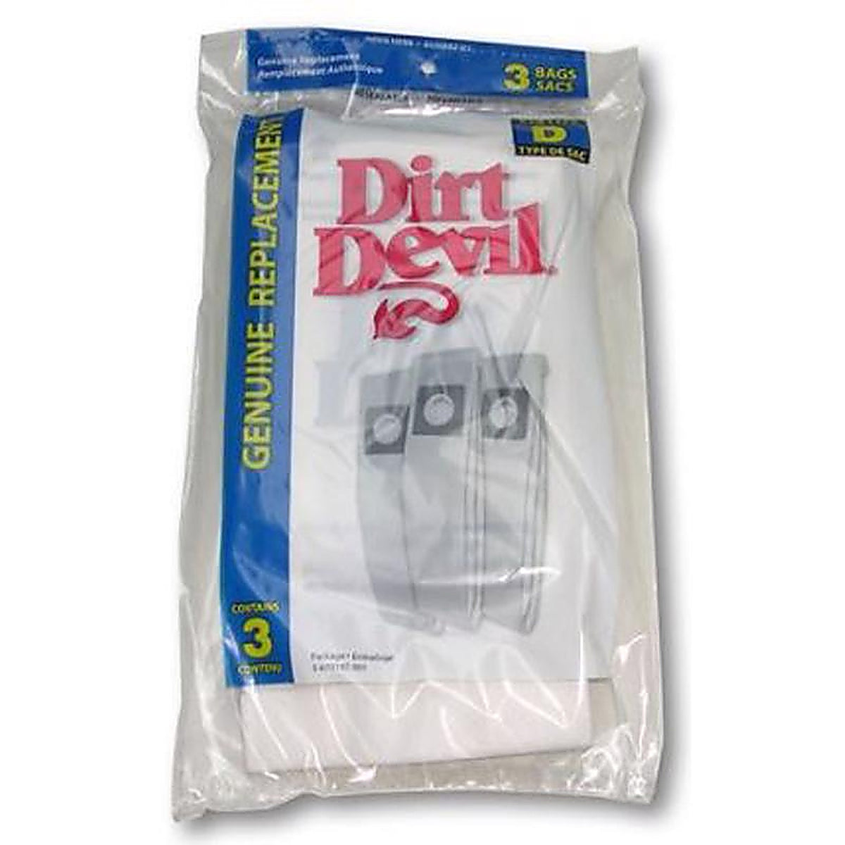 Dirt Devil - 3670147001 - Vacuum Bag for Featherlite, Lite, Lite Plus and Sensation 3 Pack Type D