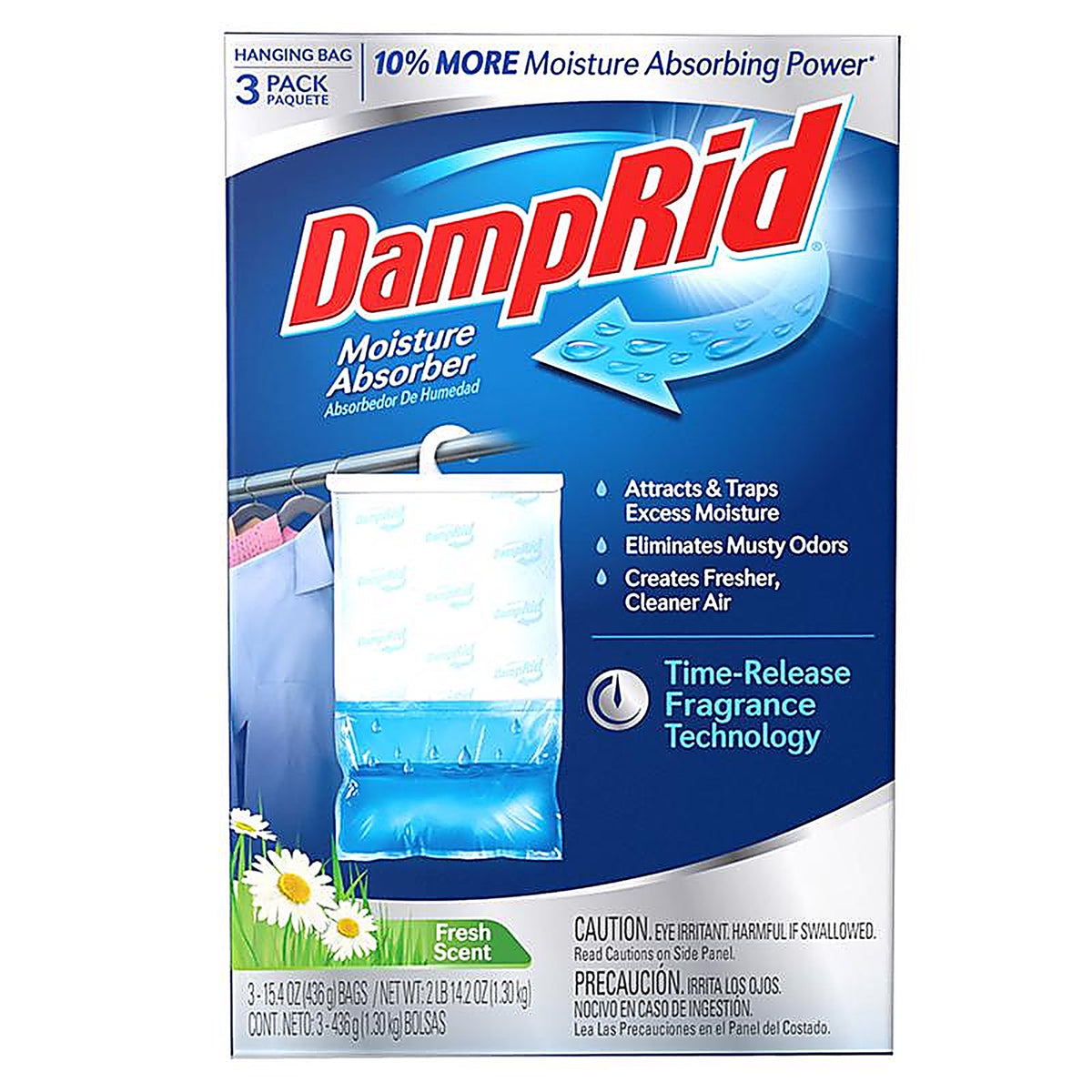 DampRid FG83FSSB Hanging Moisture Absorber Fresh Scent 15.4 oz 3 pk