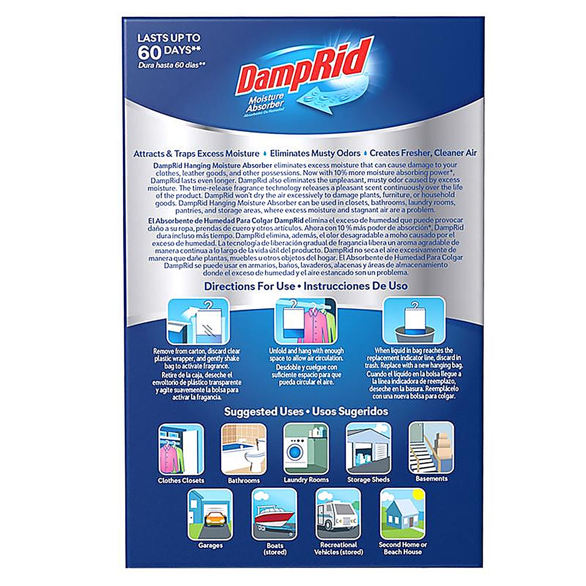 DampRid FG83FSSB Hanging Moisture Absorber Fresh Scent 15.4 oz 3 pk