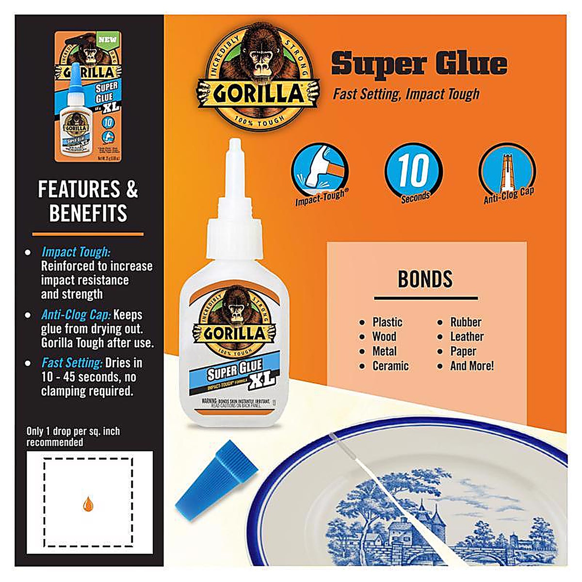 Gorilla - 7400202 - Super Glue XL High Strength Super Glue 25 gm