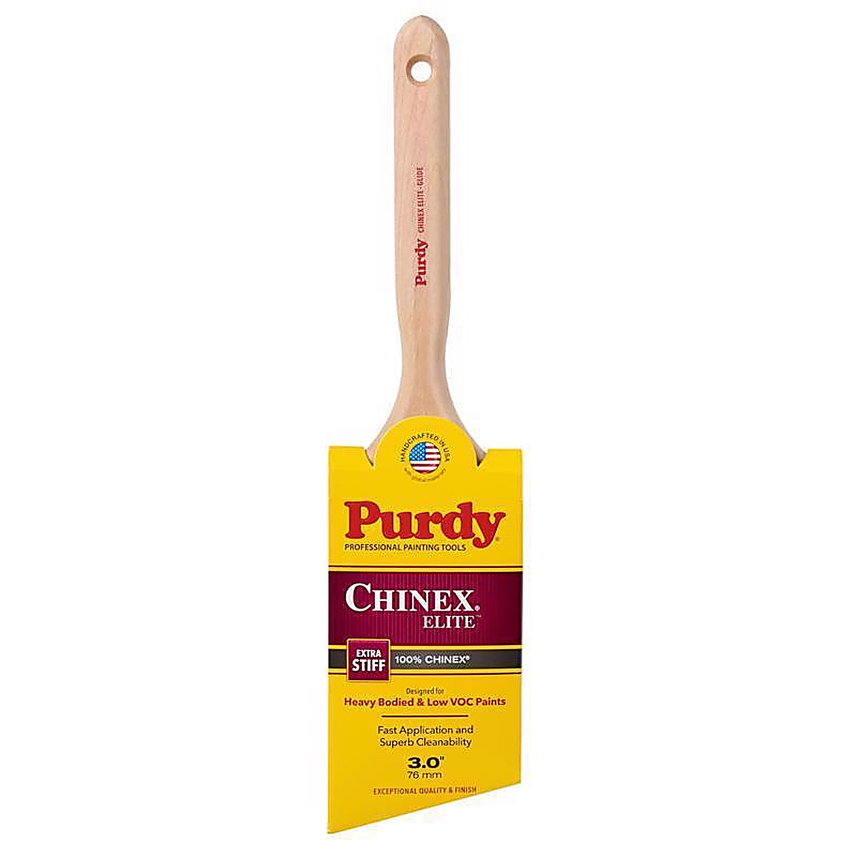 Purdy 144552930 Chinex Elite Glide 3 in. Extra Stiff Angle Paint Brush