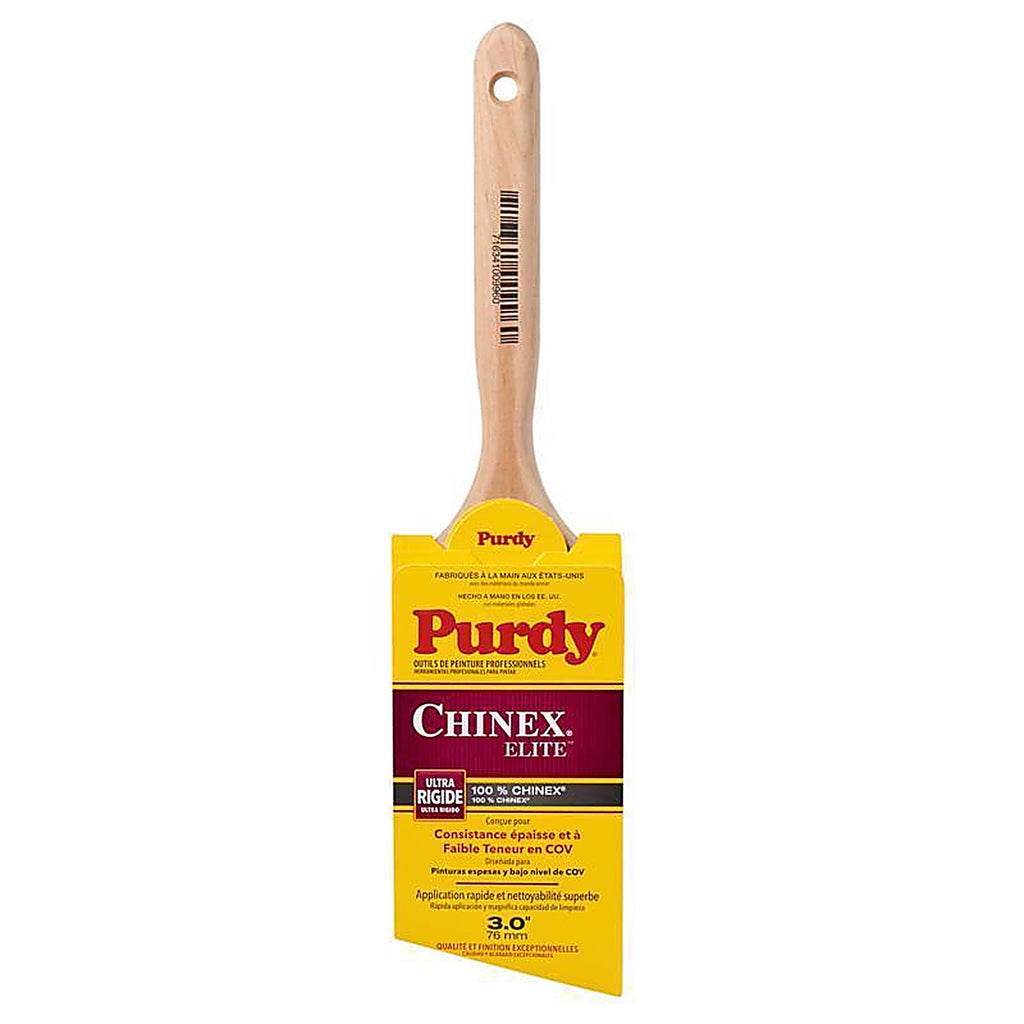 Purdy 144552930 Chinex Elite Glide 3 in. Extra Stiff Angle Paint Brush