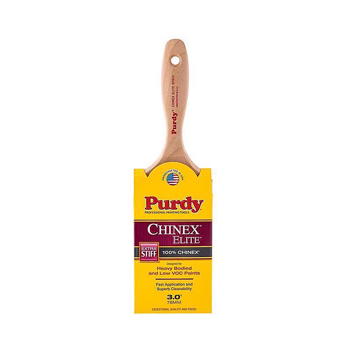 Purdy 144580930 Chinex Elite Sprig 3 in. Extra Stiff Flat Paint Brush