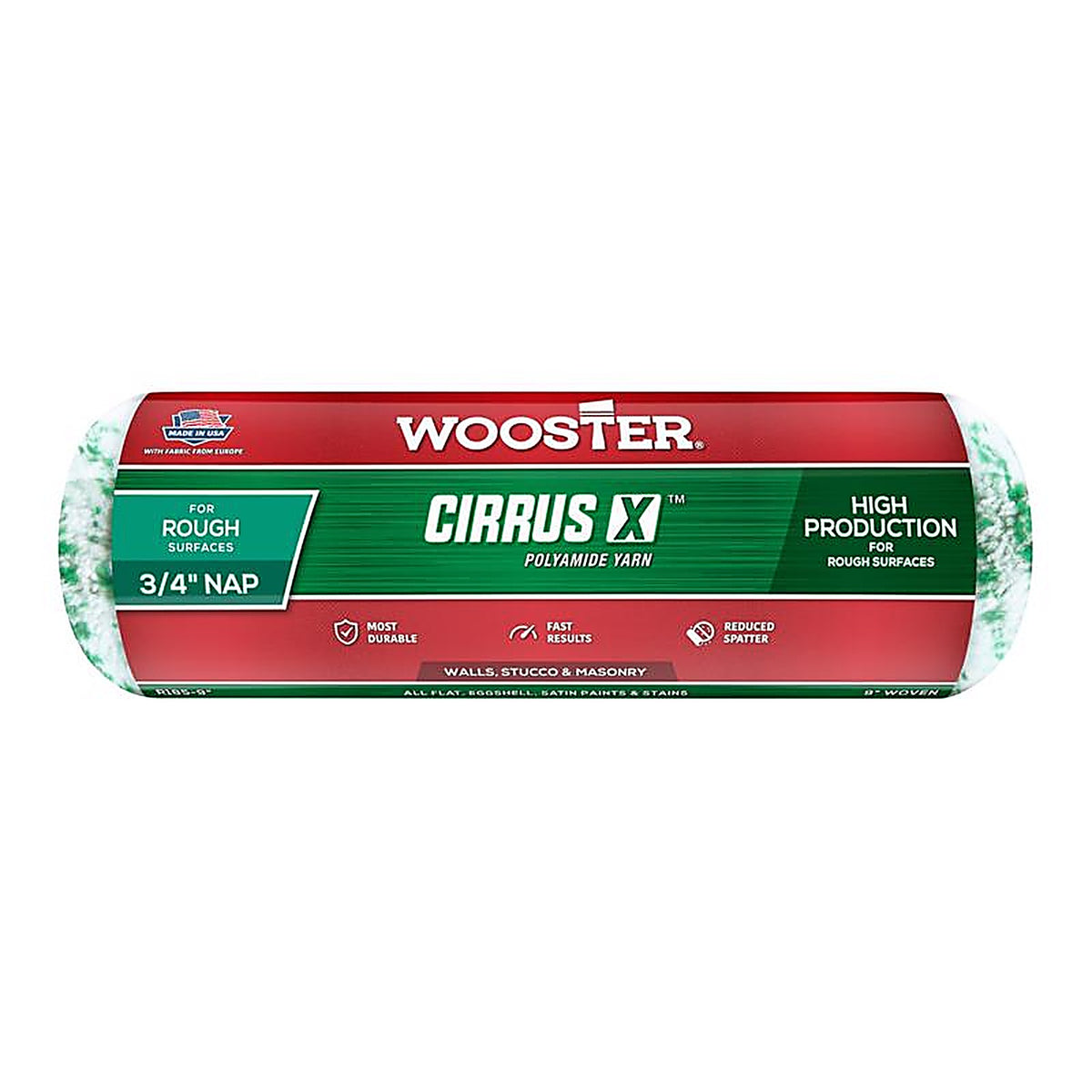 Wooster R185-9 Cirrus X Yarn 9 in. W x 3/4 in. Paint Roller Cover 1/Pack