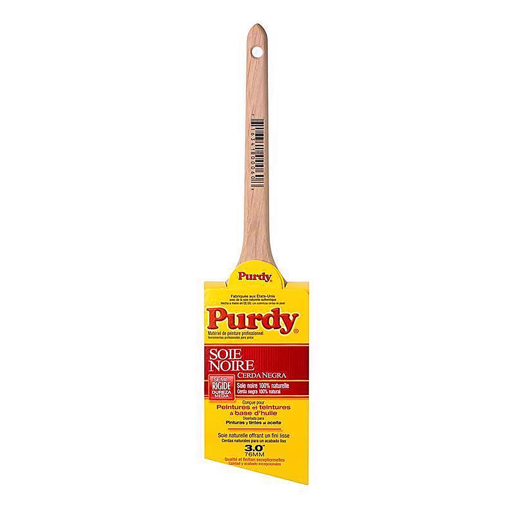 Purdy 144024030 Black Bristle Adjutant 3 in. Medium Stiff Angle Paint Brush