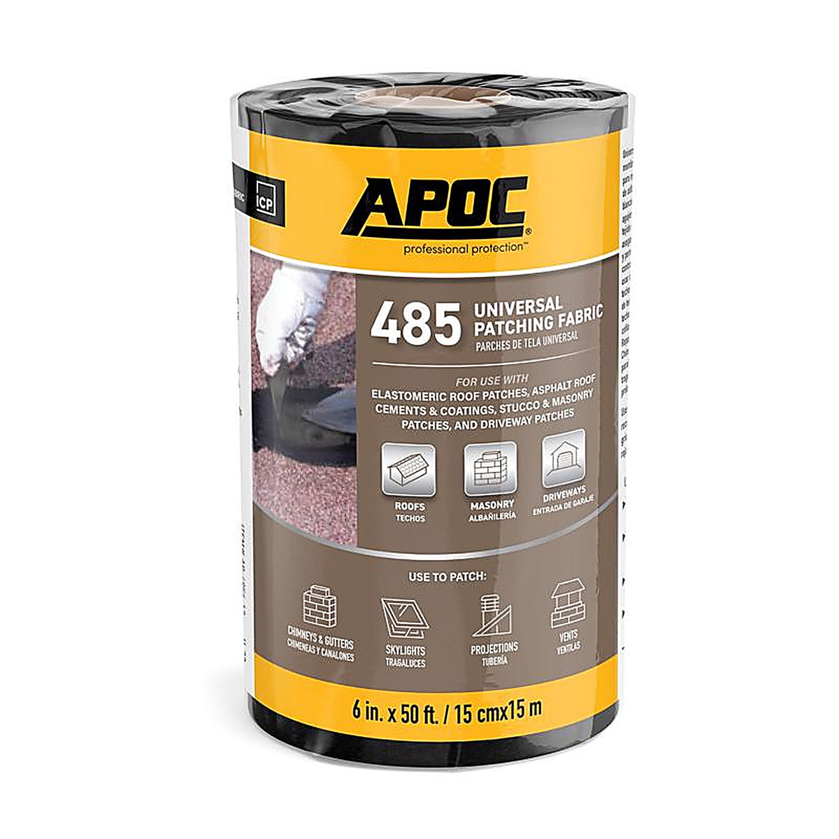 Gardner - AP-4856-12 - Black Resin Coated Fiberglass Roofing Fabric