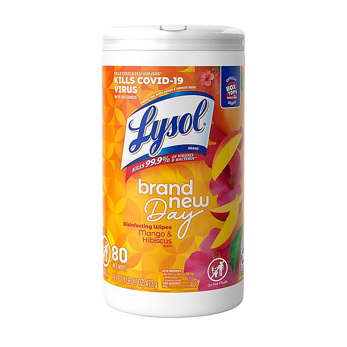 Lysol 1920097181 Brand New Day Mango & Hibiscus Scent Disinfecting Wipes 80 pk
