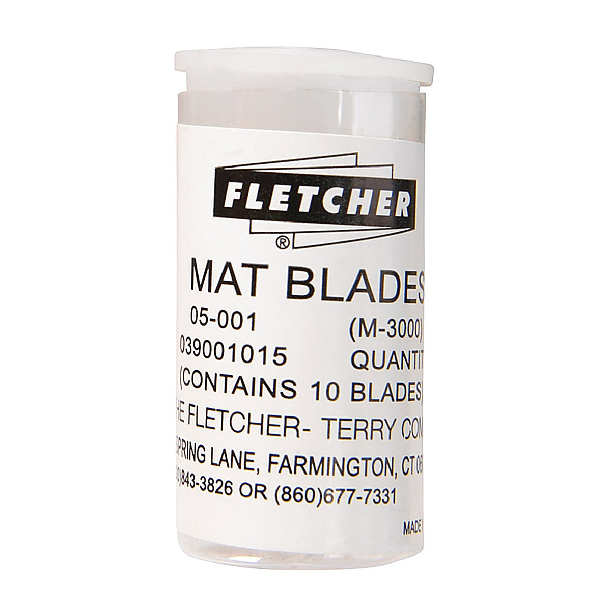 Fletcher-Terry 05-001 Mat Cutting Steel Single Edge Replacement Blade .5 in. L 10 pc