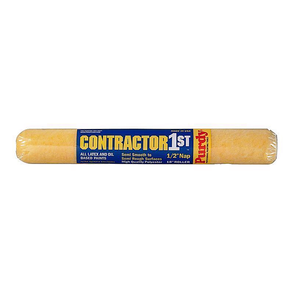 Purdy 144688183 Contractor 1st Polyester 18 in. W X 1/2 in. S Paint Roller Cover 1 pk