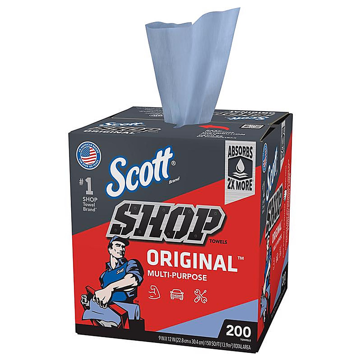 Scott 75190 Original Paper Shop Towels 12 in. W X 10 in. L 200 pk