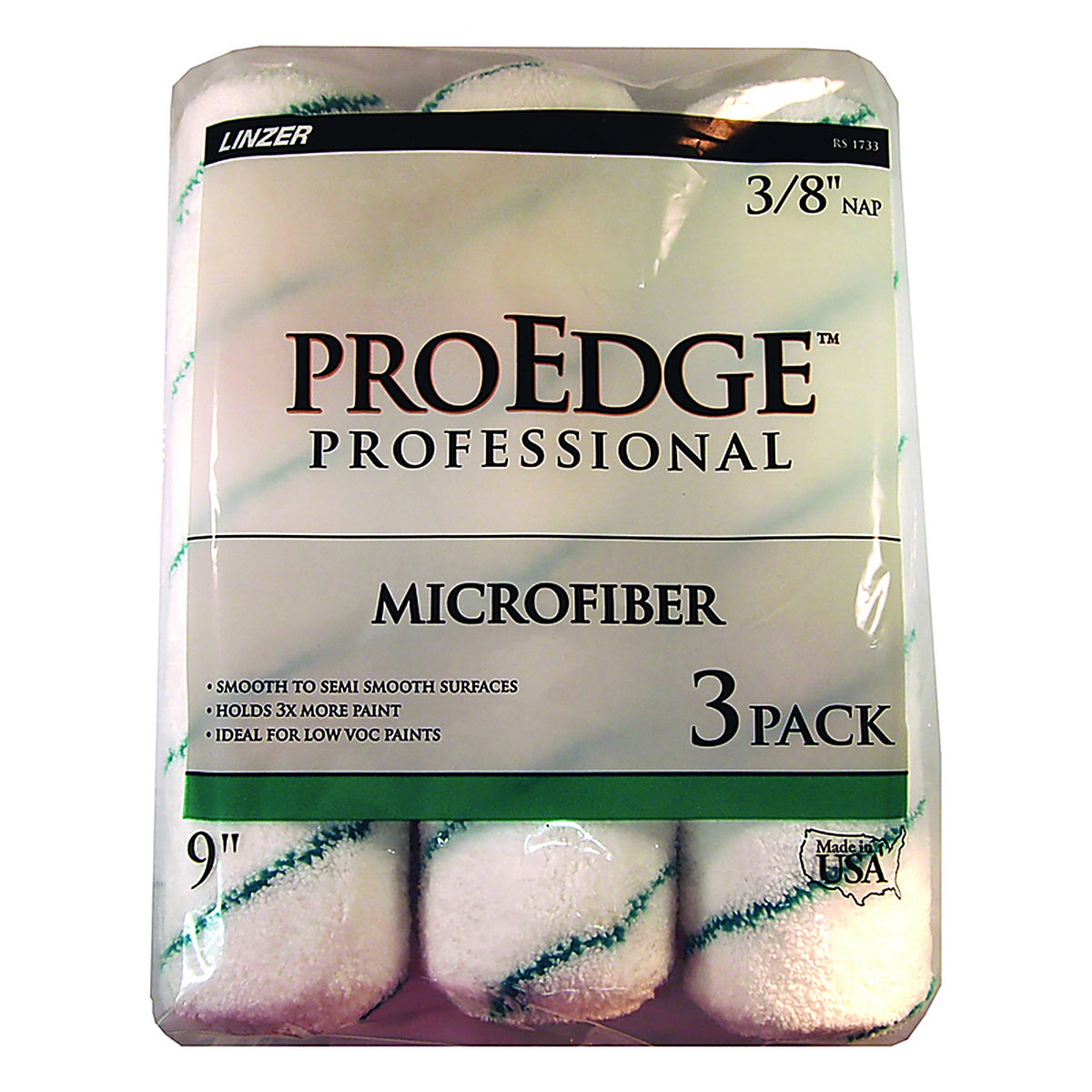 Linzer RS17330900 ProEdge 9 in. W Paint Roller Cover 3/Pack