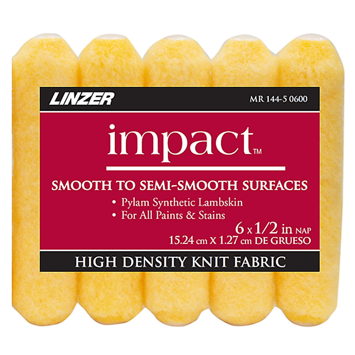 Linzer - MR 144-5 0600 - Better Fabric 6 in. W X 1/2 in. S Mini Paint Roller Cover 5 pk