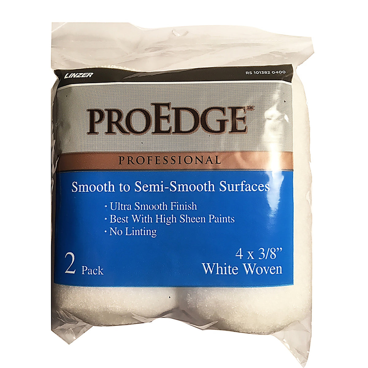 Linzer RS1013820400 ProEdge Woven 4 in. W x 3/8 in. Trim Paint Roller Cover 2/Pack