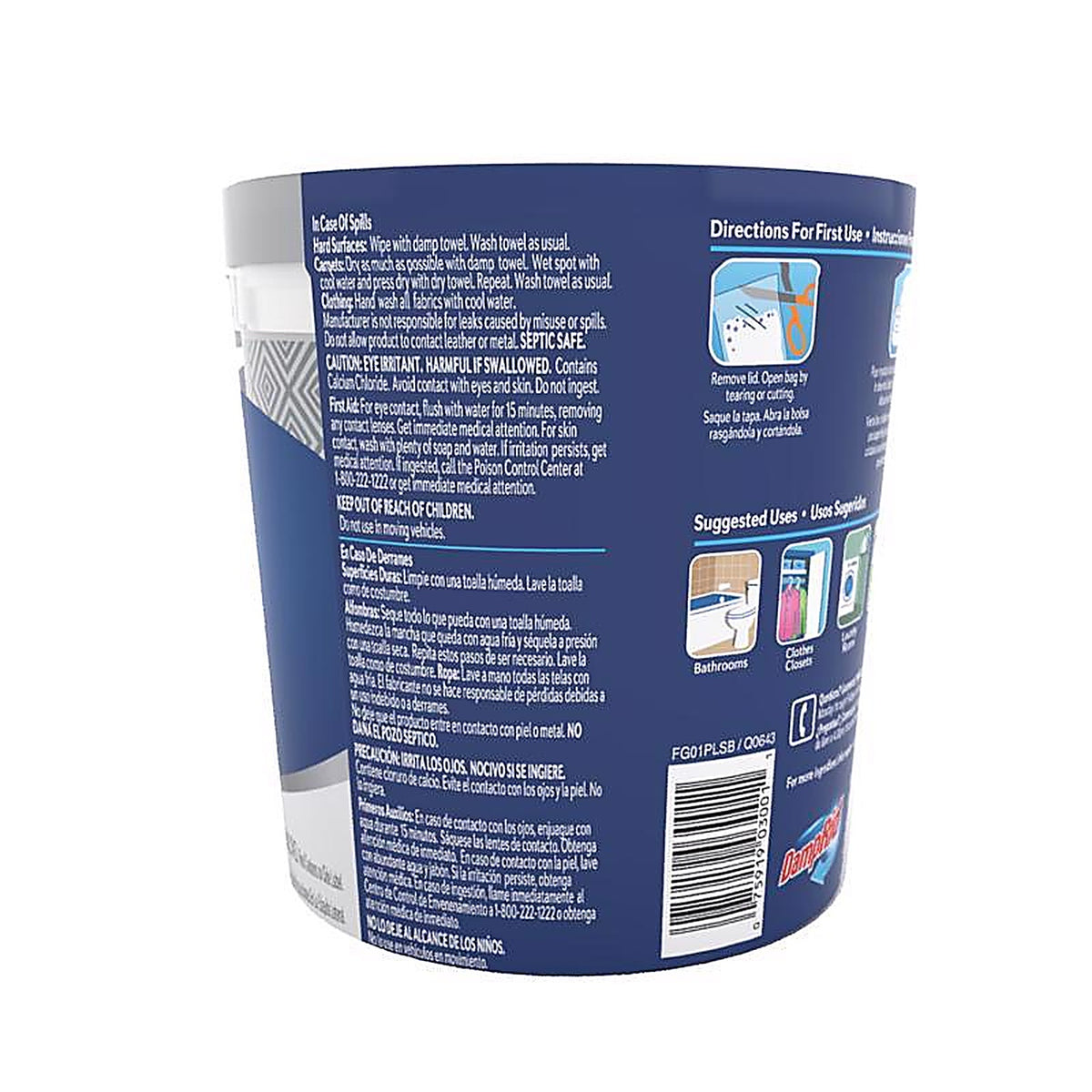 DampRid FG01PLSB Refillable Moisture Absorber Pure Linen Scent 11 oz