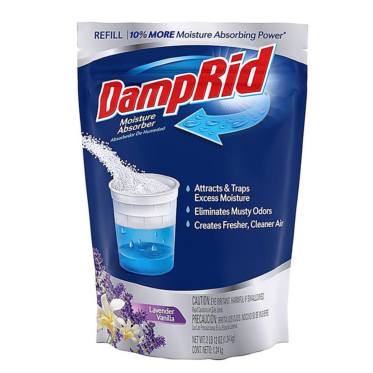 DampRid FG30LVSB Moisture Absorber Refill Lavender Vanilla Scent 44 oz