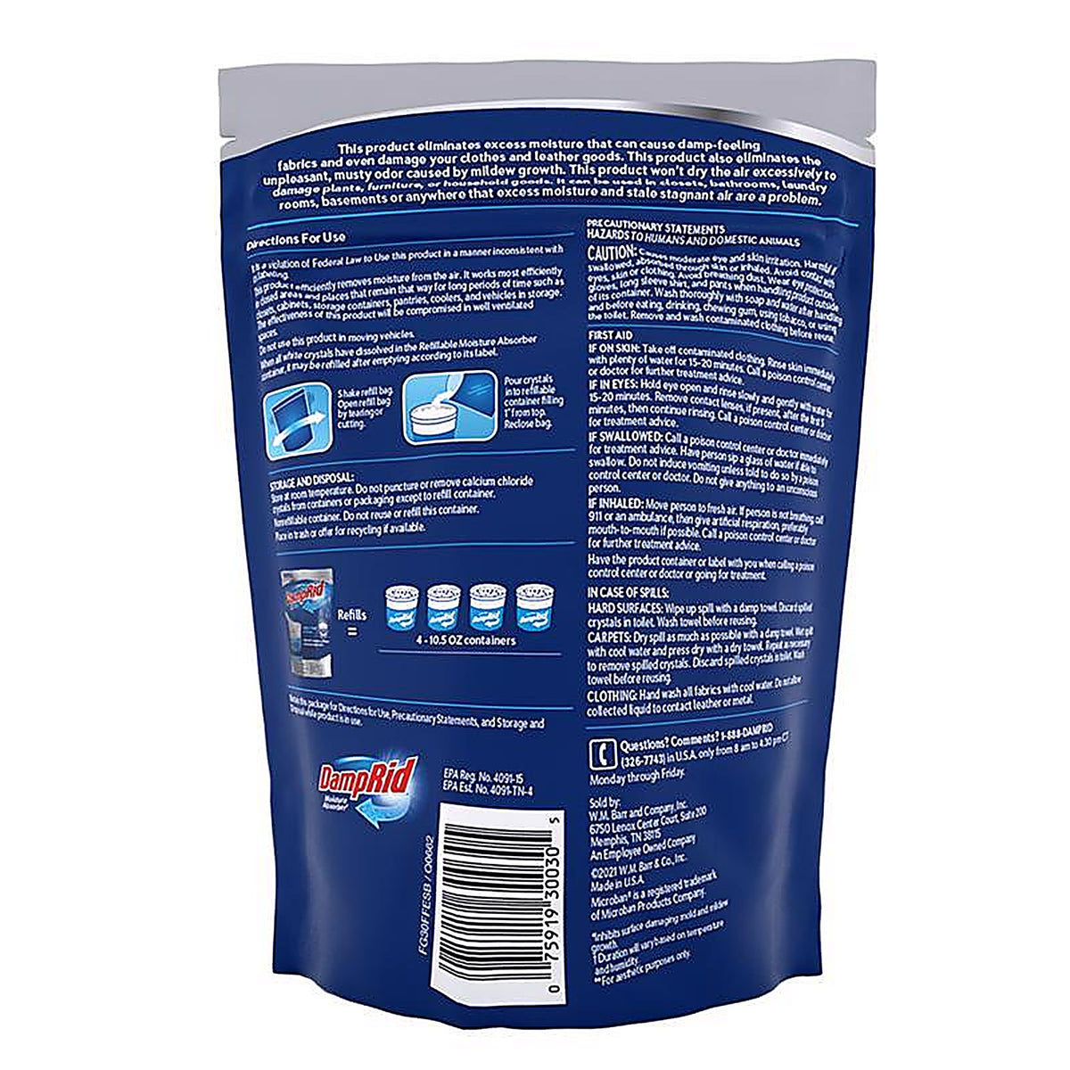 DampRid FG30FFESB Moisture Absorber Refill No Scent 42 oz