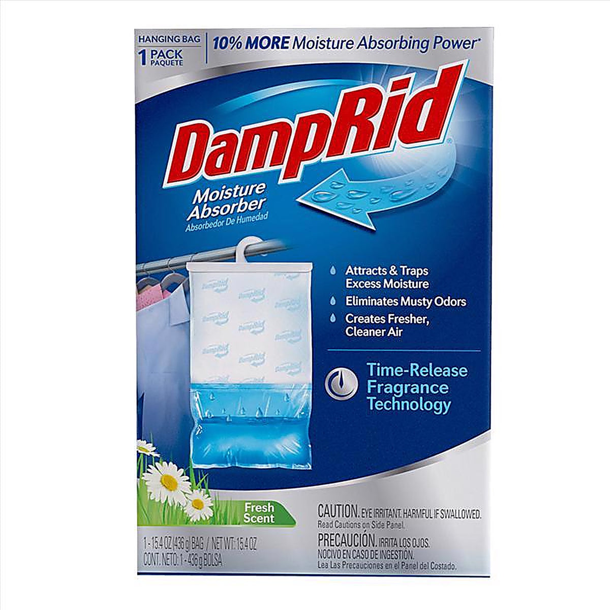 DampRid FG80FSSB Hanging Moisture Absorber Fresh Scent 15.4 oz