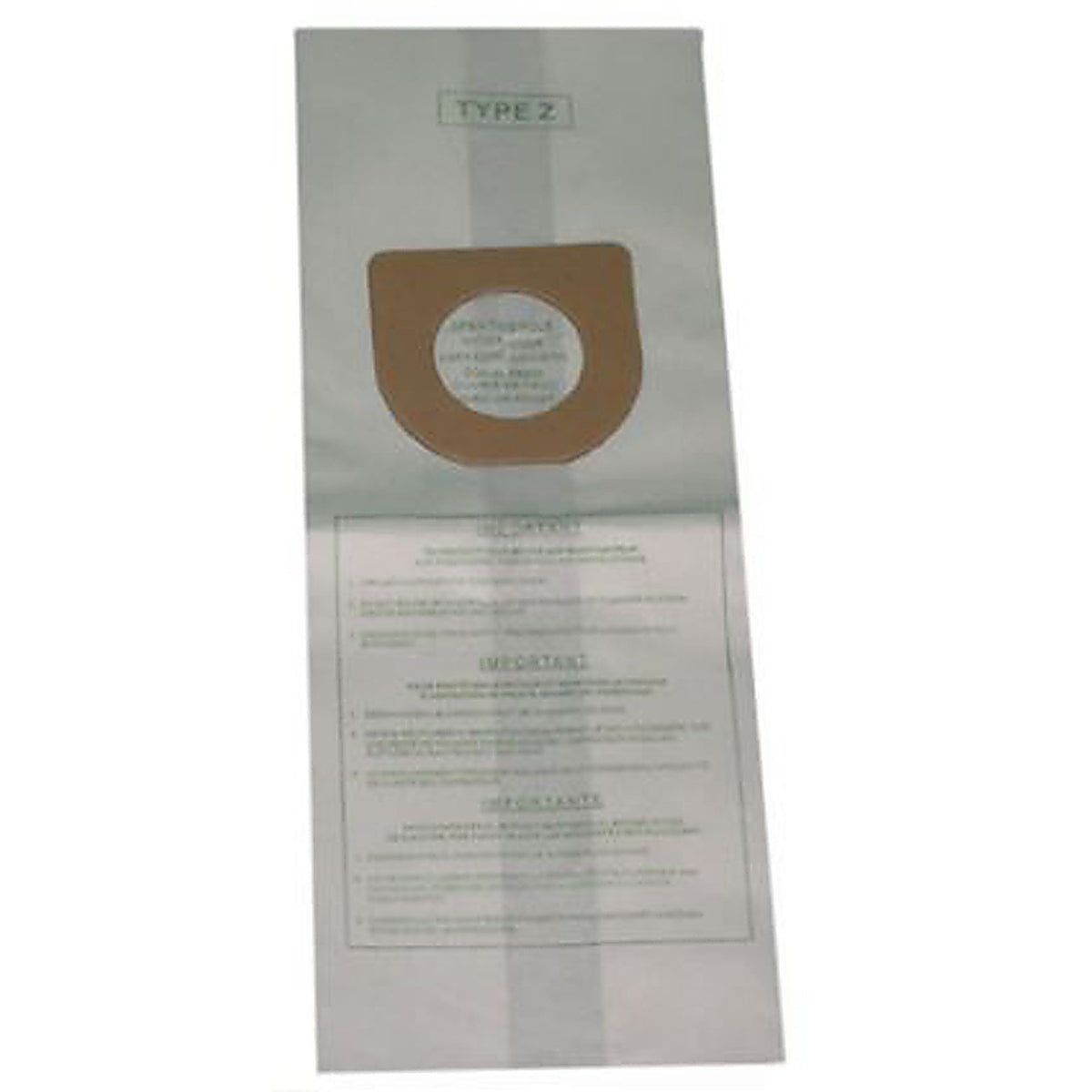 Hoover - 4010075Z - Vacuum Bag 3 Pack Type Z
