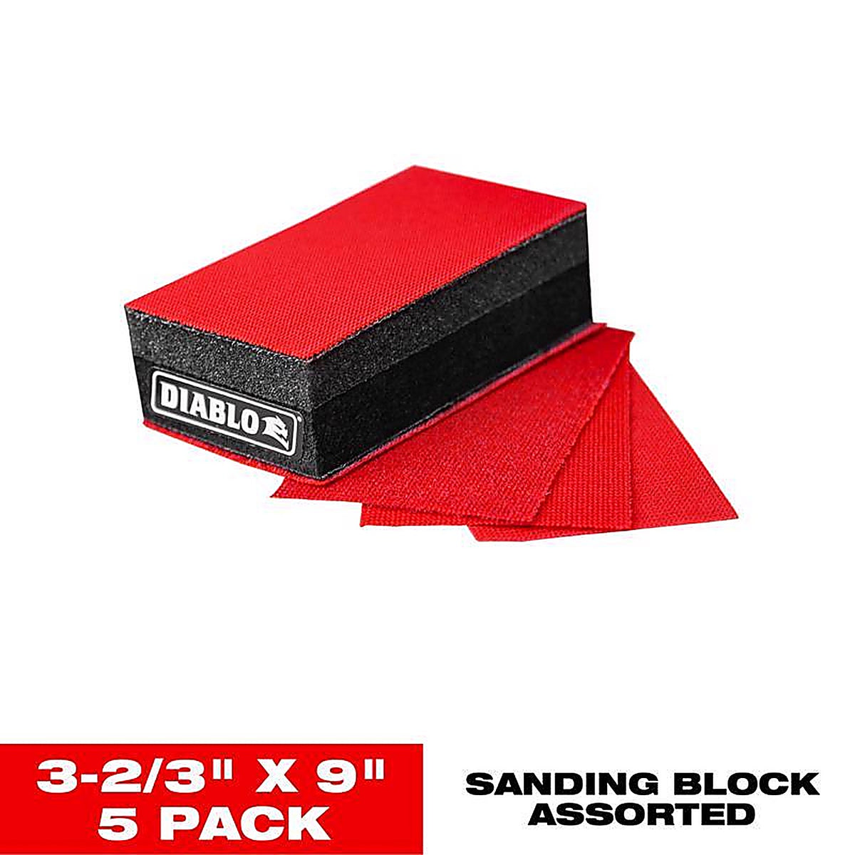 Diablo DFB323DUOH01G 9 in. L X 3-2/3 in. W Assorted Grit Assorted Block Hand Sanding Pad