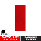 Diablo DNS323220S05G SandNet 9 in. L X 3-2/3 in. W 220 Grit Ceramic Blend Sanding Sheet 5 pk