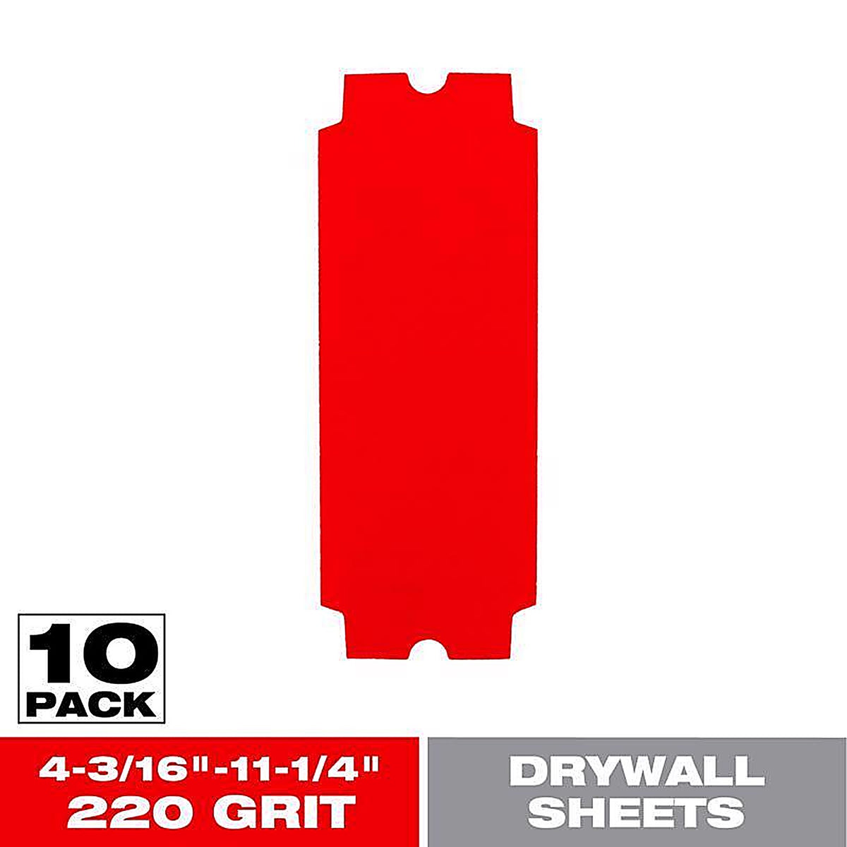 Diablo - DCS431220S10G - 11-1/4 In. L X 4-3/16 W 220 Grit Ceramic Blend Drywall Sanding Sheet 10 Pack