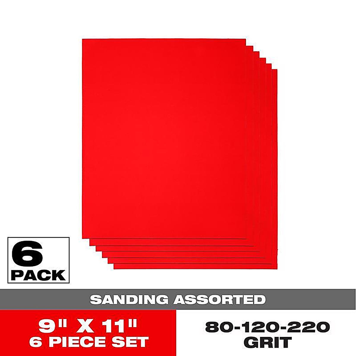 Diablo DCS911ASTS06G 9 in. L X 11 W Assorted Grit Aluminum Oxide Sanding Sheet 6 pk
