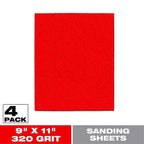 Diablo DCS911320S04G 9 in. L X 11 W 320 Grit Aluminum Oxide Sanding Sheet 4 pk