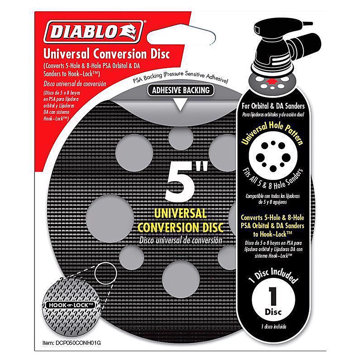 Diablo DCP050CONH01G 5 in. Ceramic Blend Hook and Lock Conversion Pad 1 pk