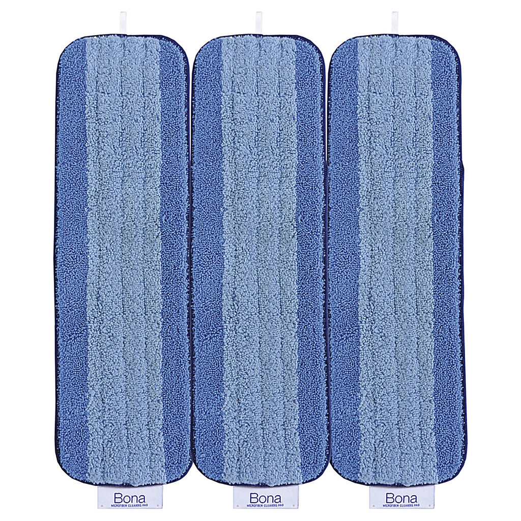 Bona AX0003608 18.31 in. Cleaning Microfiber Mop Pad 3 pk