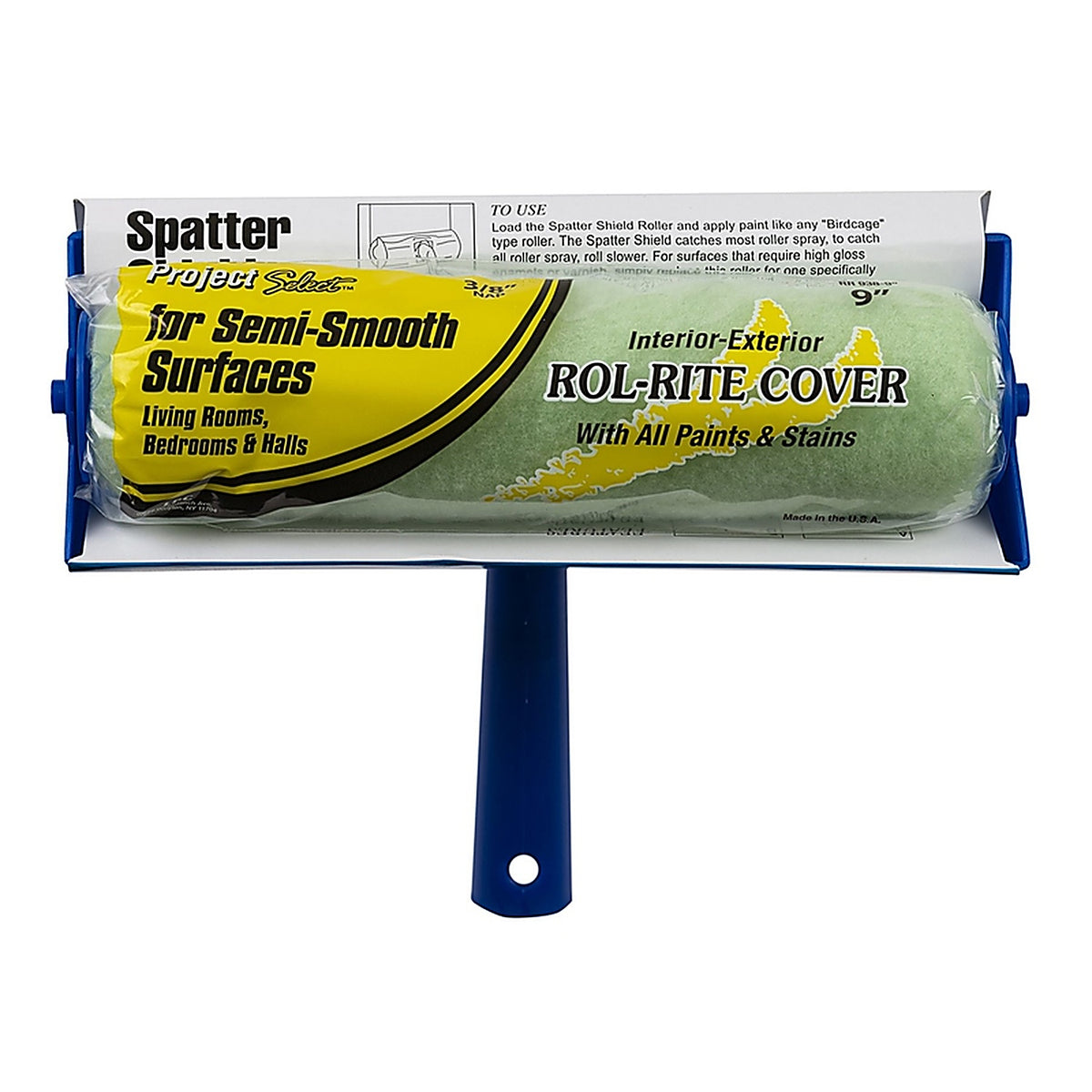 Linzer - 7938 0900 - Project Select 9 In. W Regular Paint Roller Frame and Cover Threaded End