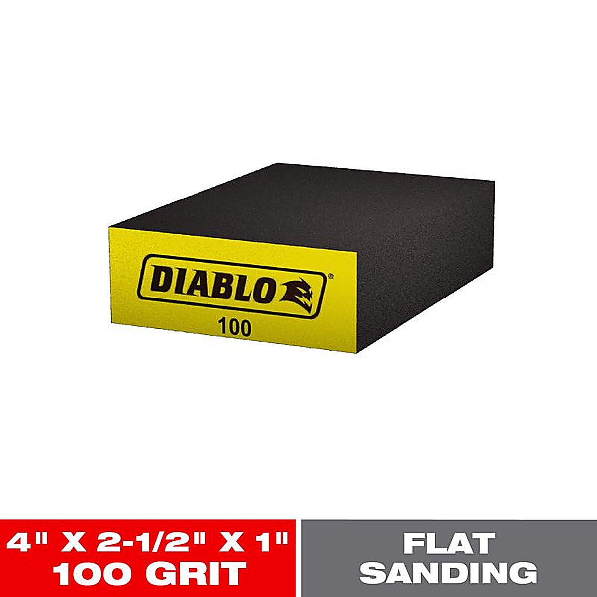 Diablo DFBBLOCFIN01G 4 in. L X 2-1/2 in. W X 1 in. T 100 Grit Fine Flat Surface Sanding Sponge