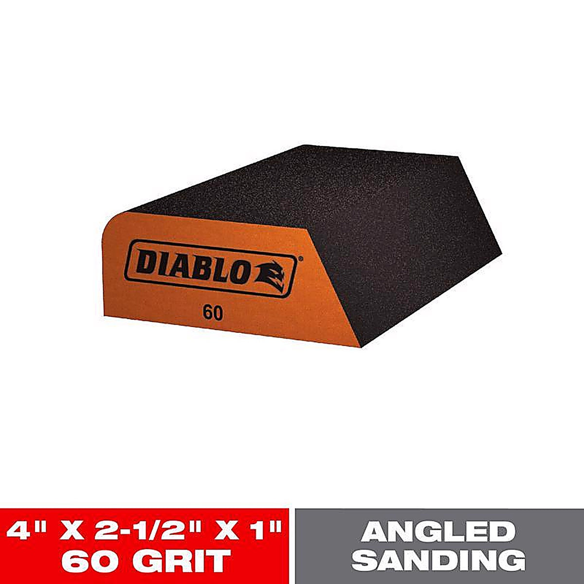 Diablo DFBCOMBMED01G 4 in. L X 2-1/2 in. W X 1 in. T 60 Grit Medium Dual Edge Sanding Sponge