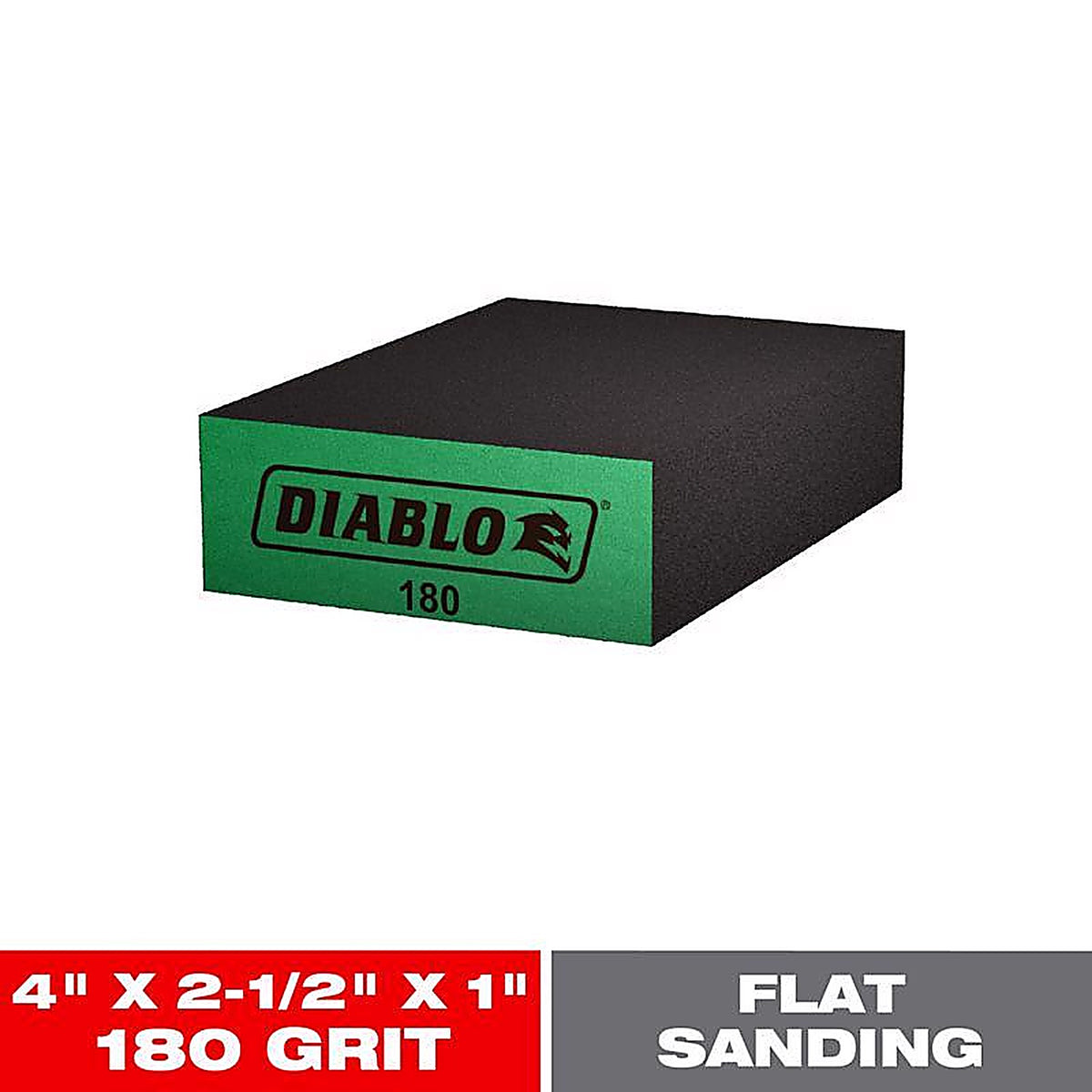 Diablo DFBBLOCUFN01G 4 in. L X 2-1/2 in. W X 1 in. T 180 Grit Ultra Fine Flat Surface Sanding Sponge