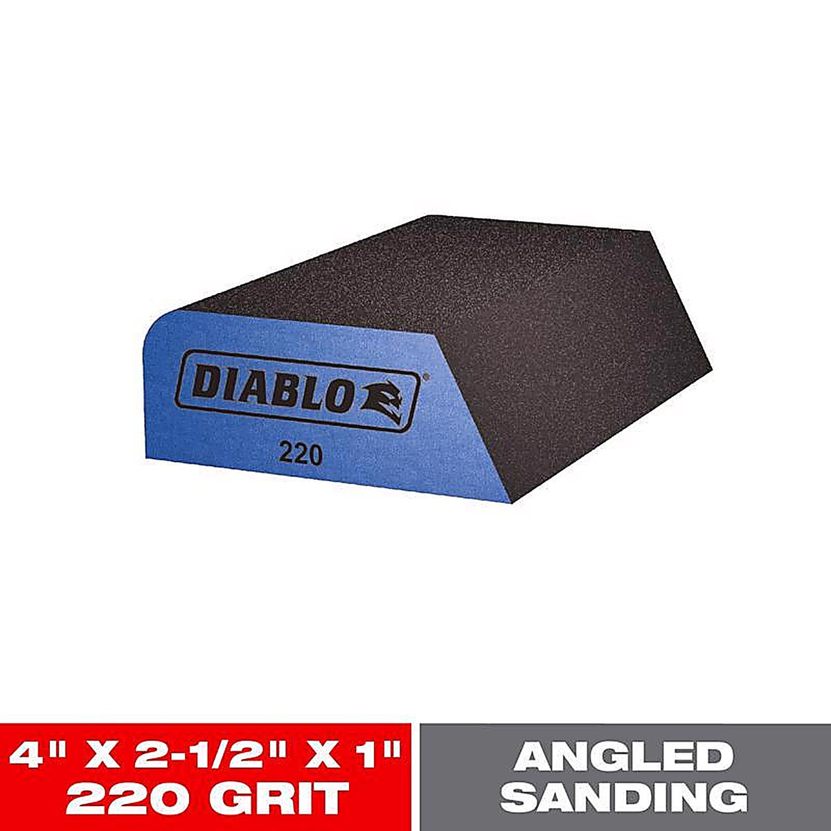 Diablo DFBCOMBMFN01G 4 in. L X 2-1/2 in. W X 1 in. T 220 Grit Ultra Fine Dual Edge Sanding Sponge