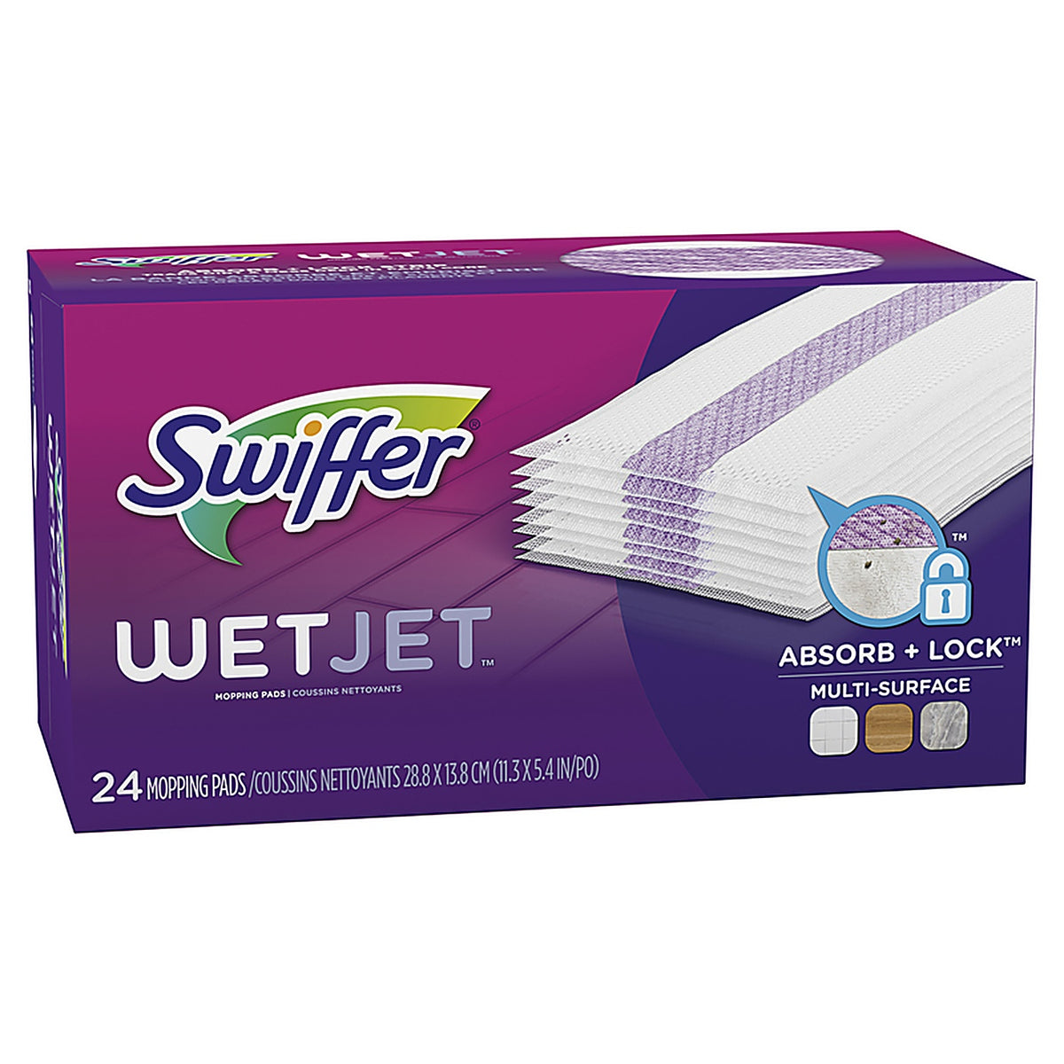 Swiffer 08443 WetJet No Scent Floor Cleaner Refill Pads 24 pk