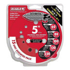 Diablo DCD050ASTH15G 5 in. L X 5 in. W Ceramic Blend Assorted Grit Assorted Drywall ROS Disk